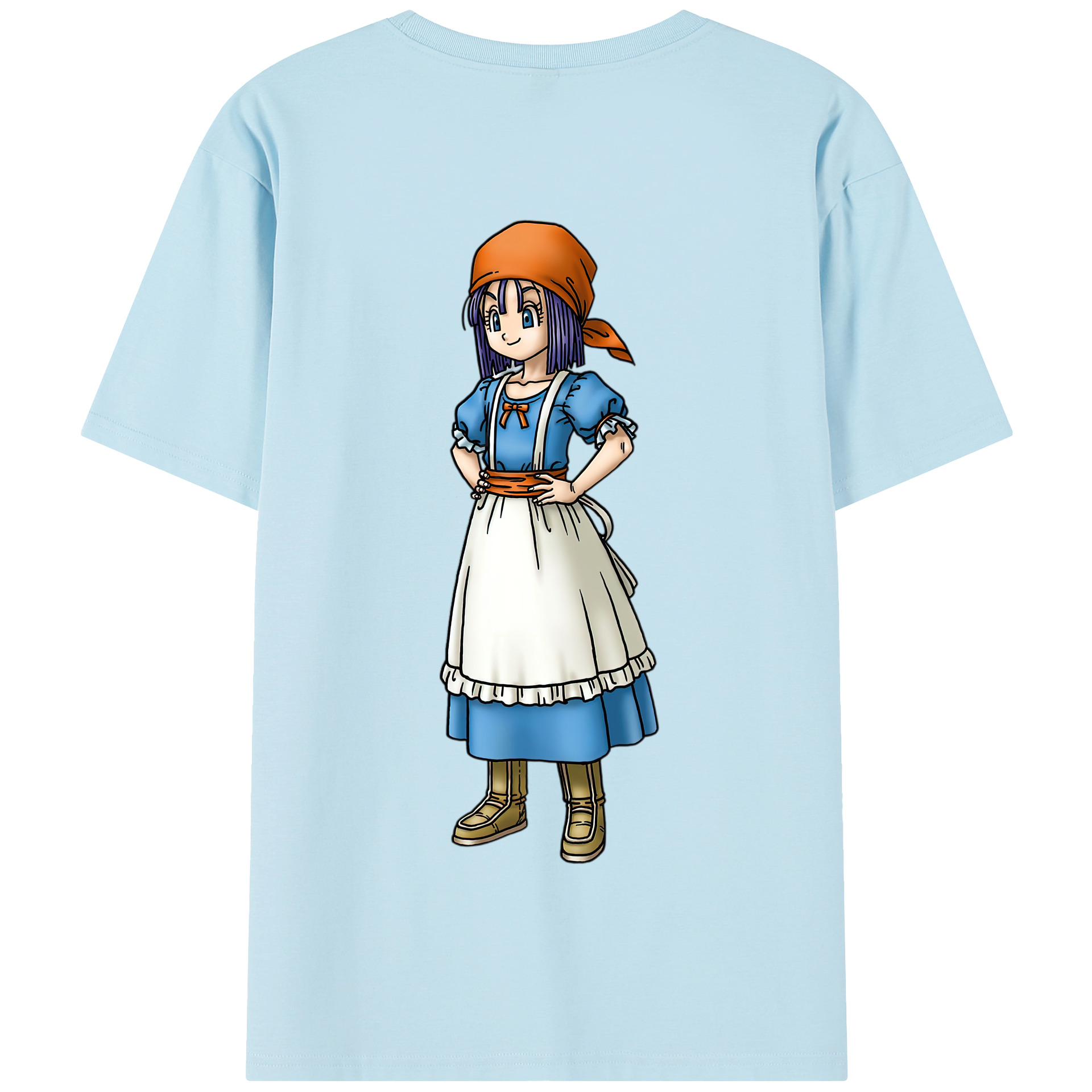 （画像用） ドラゴンクエスト Doragon Kuesuto Dragon Quest 綿100％半袖Tシャツ（背面プリント）